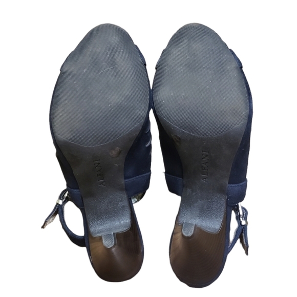 Alfani Primere Slingback Heel Sandals Black Suede Cage Heels Size 5.5 - Picture 10 of 12